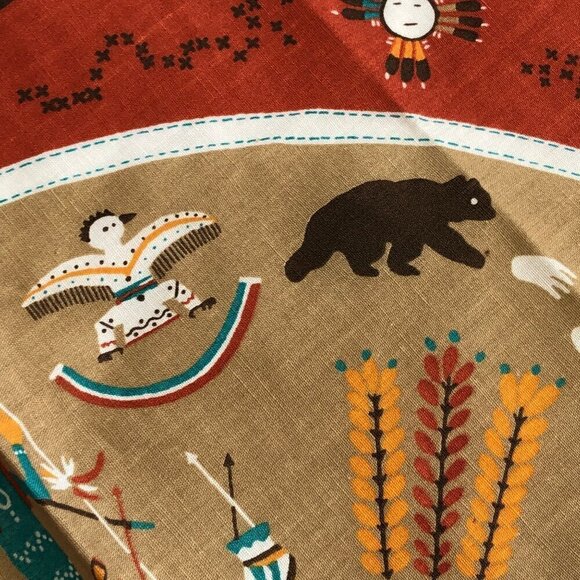 Vtg Bandana Kachina USA North American Southwestern USA - Picture 5 of 7
